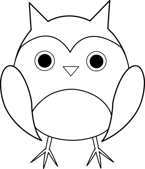 Owl Clip Art Black And White