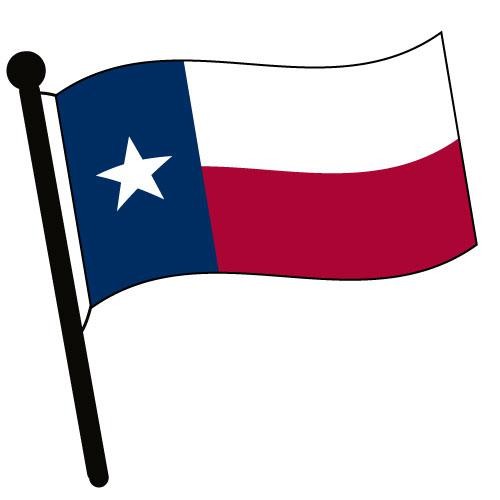 Texas Waving Flag Clip Art - American Flag Pictures - Accessories