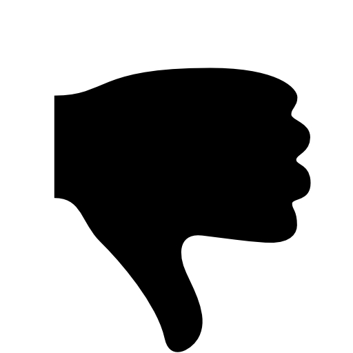 Free black thumbs down icon - Download black thumbs down icon