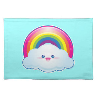 Kawaii Rainbow Placemats | Kawaii Rainbow Place Mats, Kawaii ...