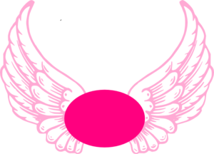 Light Hot Pink Guardian Angel Wings Clip Art - vector ...