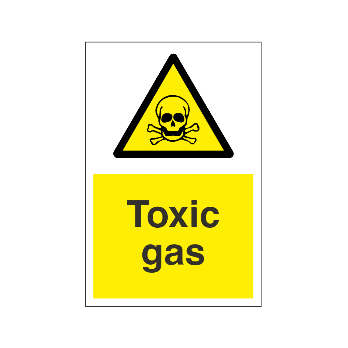 Toxic Gas Safety Sign - Hazard & Warning Sign from BiGDUG UK ...