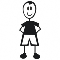 Boy Stick Figure Family Vinyl Decal Sticker 10