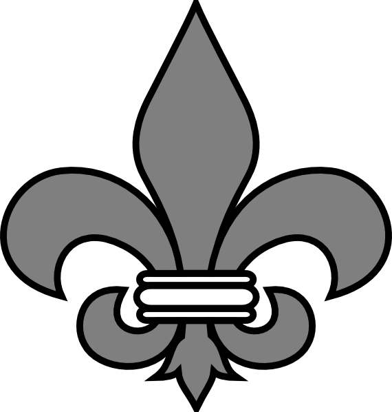 Gray Fleur De Lis Clip Art - vector clip art online ...