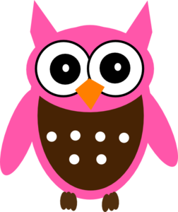 Cute Pink Owl clip art - vector clip art online, royalty free ...
