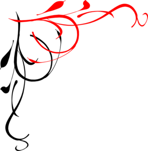 Vine Heart Half Black Red clip art - vector clip art online ...