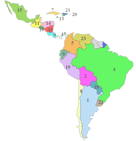 Mapa De Centroamerica Sin Nombres 23682 | RAMWEB