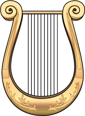 Music lyre clipart