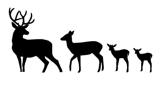 Female deer silhouette clipart