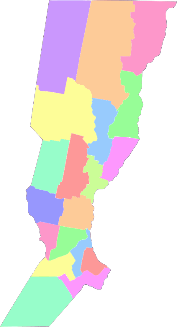 United States Map With Capitals and State Names - vector Clip Art
