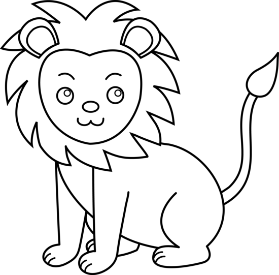 Lion outline clipart