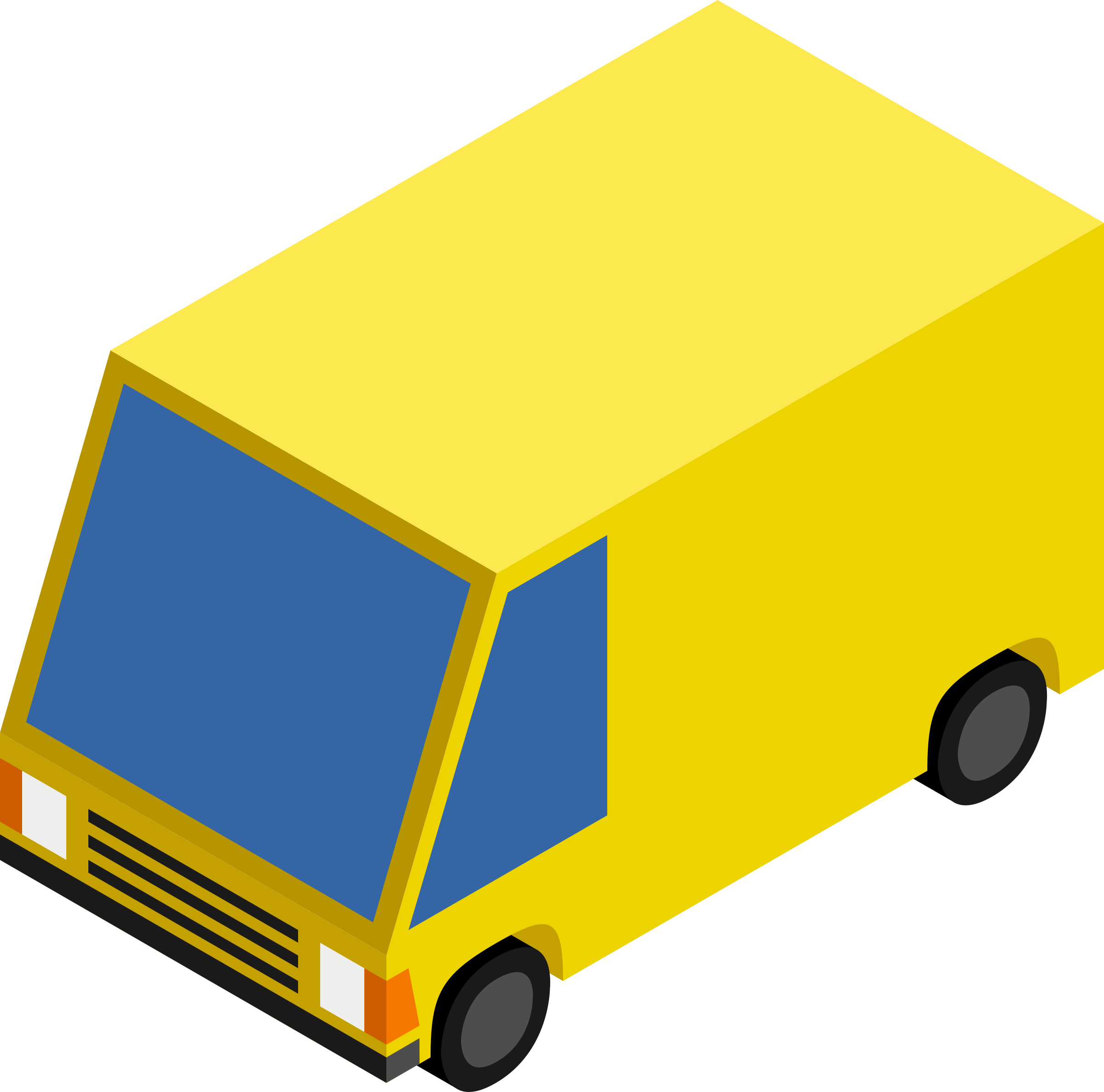 Clipart - CM Isometric Yellow Van