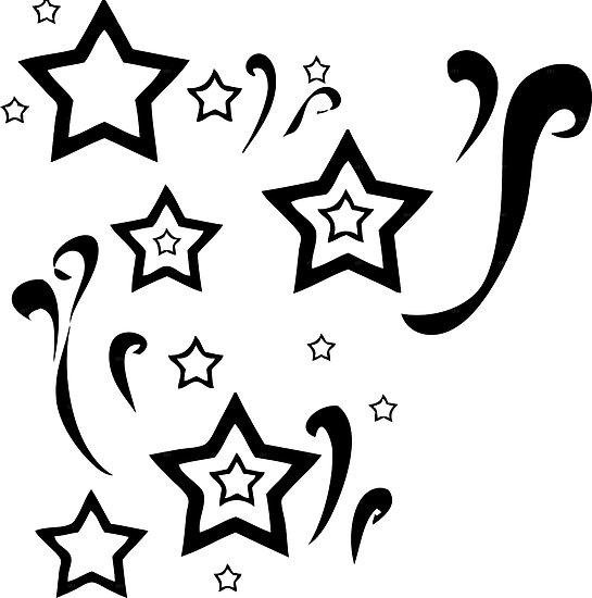 Star And Swirl Tattoo Designs