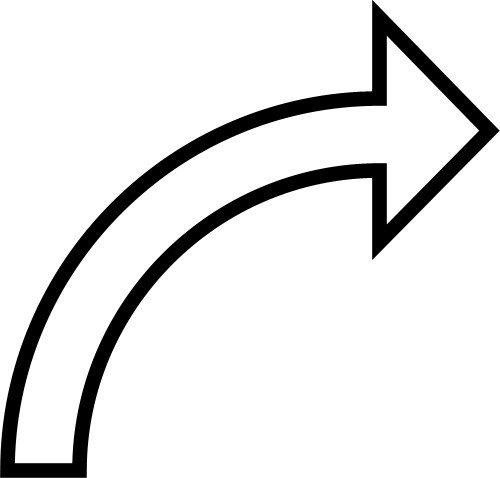 Black Curved Arrow Clipart