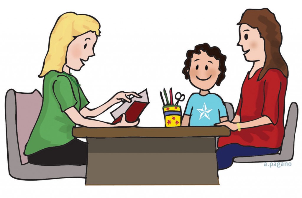 Student teacher talking clipart