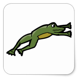 Jumping Frog Stickers | Zazzle