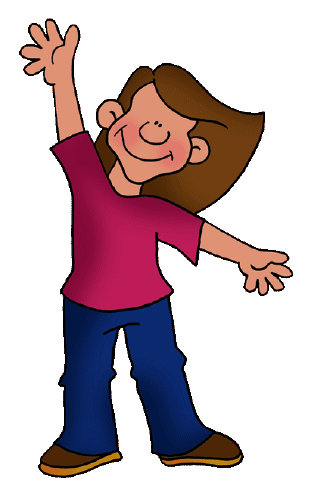 Child waving goodbye clipart
