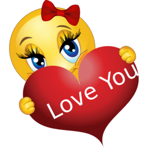 Love Smiley with a Heart - Facebook Symbols and Chat Emoticons