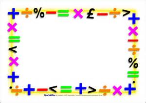 Math Page Border Landscape, KS2 Maths themed A4 page borders ...