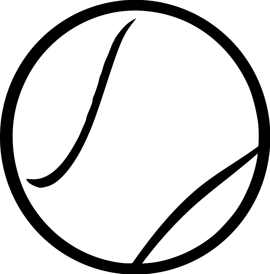 Tennis Ball Clipart Black And White - Free Clipart ...