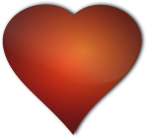 Herz orange clipart