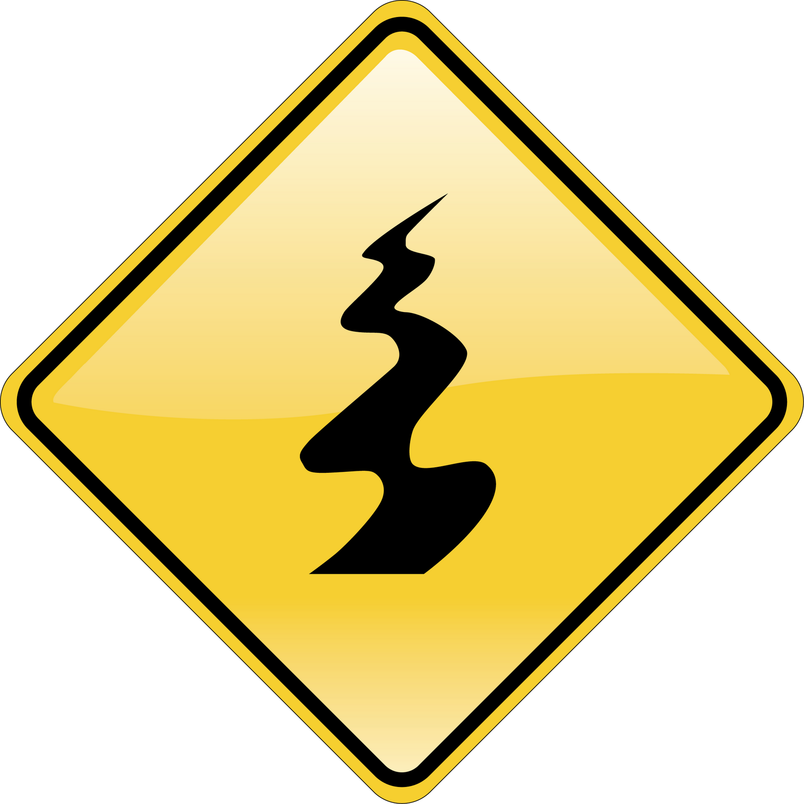 Curvy Road Sign - ClipArt Best