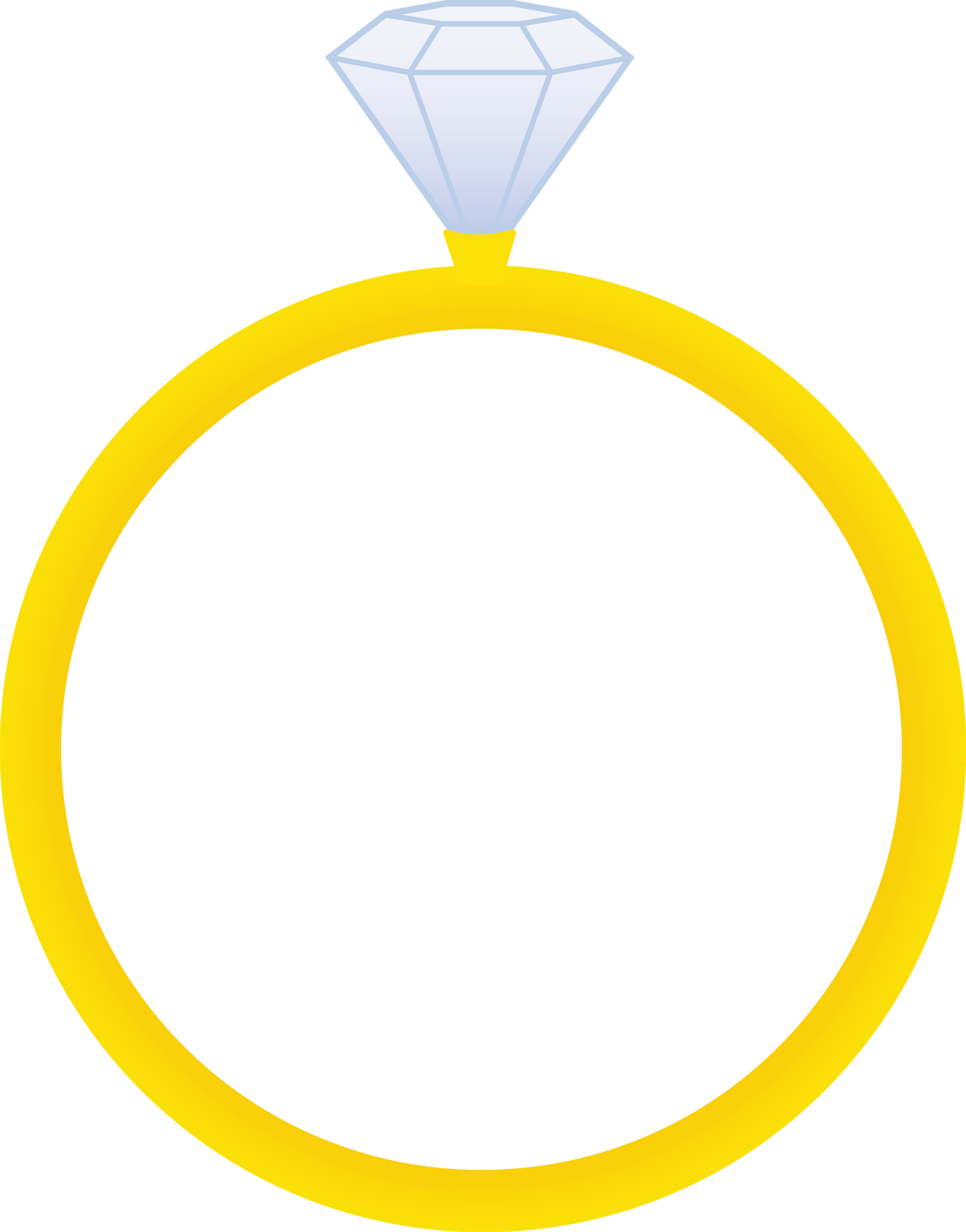 Gold diamond ring clipart