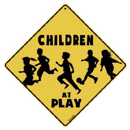 Children at Play Crossing Sign