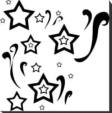 Star-swirl tattoo design" Mounted Prints by Esoterikdesigns ...