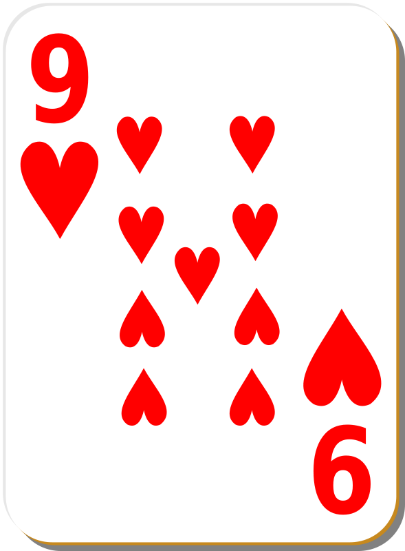 Deck of cards number clipart