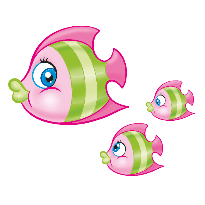 Tropical Fish Wall Decals for Children, Tropical Fish Sticker