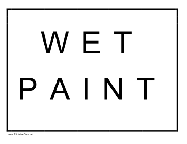 Wet Paint Notice Sign Clipart - Free to use Clip Art Resource