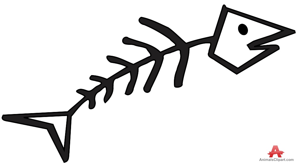 Fish Bone Outline Design | Free Clipart Design Download