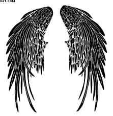 Black Ink Angel Tattoo Design | Tattoobite.com