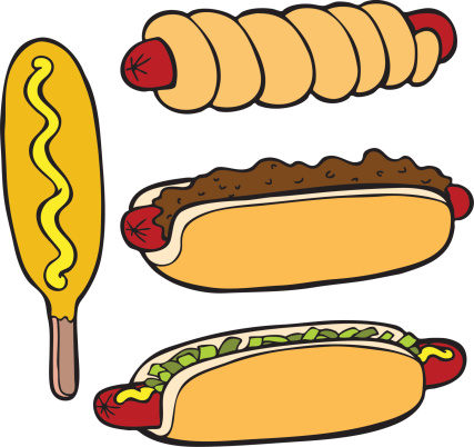 Chili Dog Clip Art, Vector Images & Illustrations