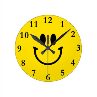 Funny Face Wall Clocks | Zazzle