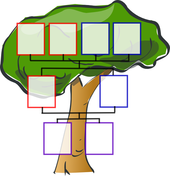 Totetude Family Tree Two Kids Clip Art - vector clip ...
