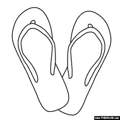 Beach Sandals Drawing - ClipArt Best