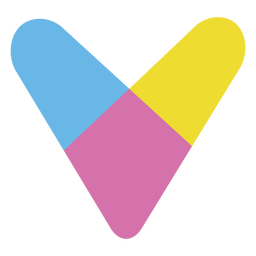 Polygonal heart logo template - Vector download