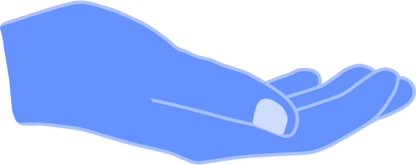 palm of a hand open - vector Clip Art