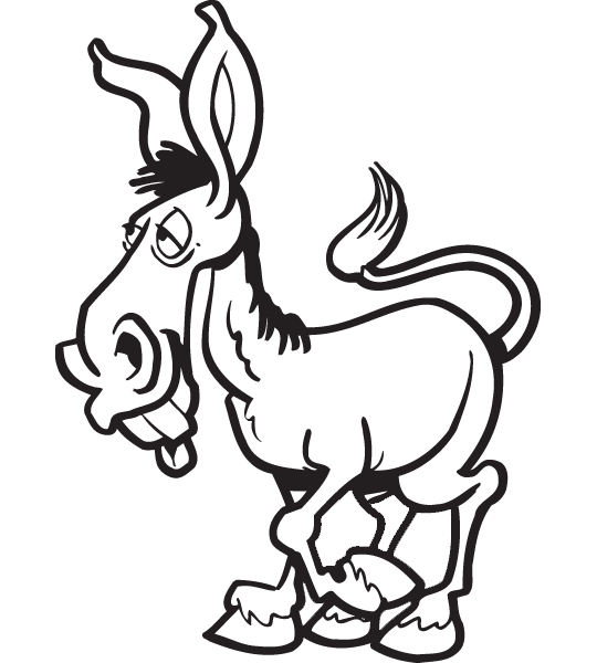 Kicking Donkey Clipart