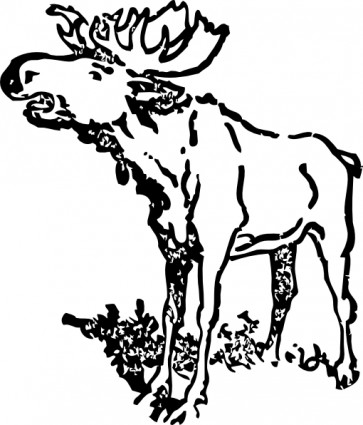 Moose clip art Vector clip art - Free vector for free download