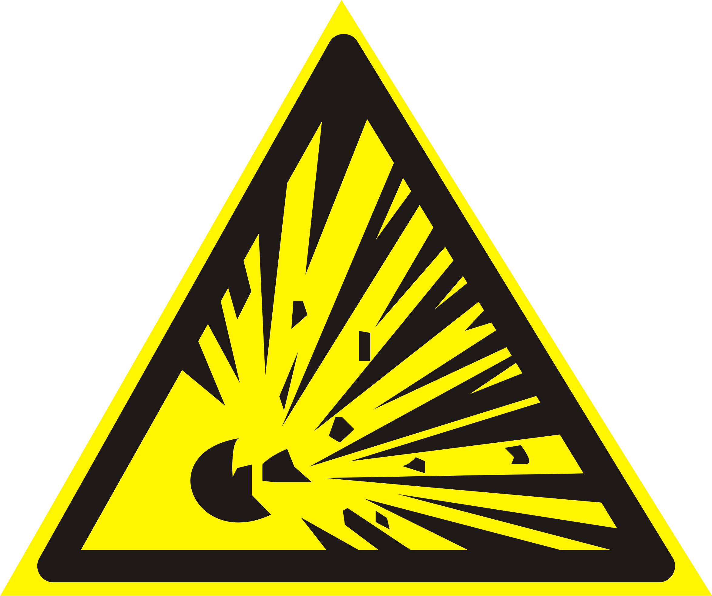 Explosive Warning Sign