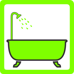 Bathtub With Shower clip art - vector clip art online, royalty ...