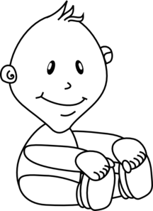 Baby Outline clip art - vector clip art online, royalty free ...