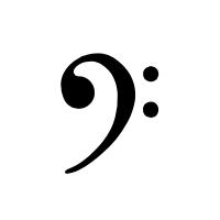 Charbase U+1D122: MUSICAL SYMBOL F CLEF