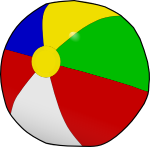 Beach Ball clip art Free Vector