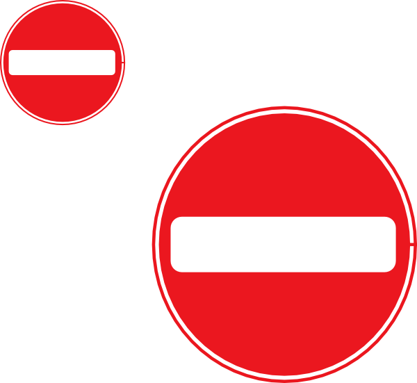 Two No Entry Signs Clip Art - vector clip art online ...