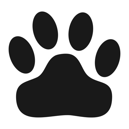 Stencils | Super Sized | Wild Cat Paw Print Stencil - stencilease.com