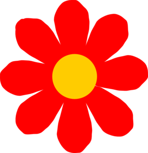 free red flower clip art